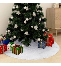 Jupe de sapin de Noël Blanc 150 cm Fausse fourrure