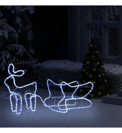 Décoration de Noël d'extérieur Renne et traîneau 252 LED