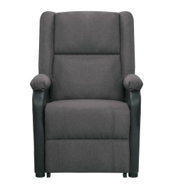 Fauteuil de massage inclinable Gris foncé Tissu