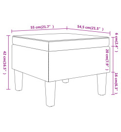 Tabouret avec pieds en bois Vert foncé Tissu