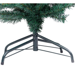 Sapin de Noël artificiel mince avec support vert 120 cm PVC