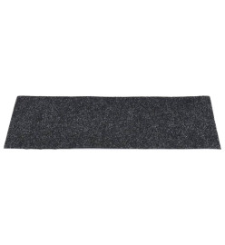 Tapis d'escalier autocollants Rectangulaire 15 pcs 60x25cm Noir