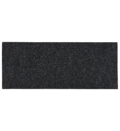 Tapis d'escalier autocollants Rectangulaire 15 pcs 60x25cm Noir