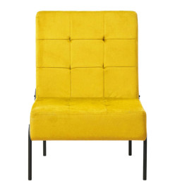 Chaise de relaxation 65x79x87 cm Jaune moutarde Velours