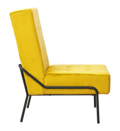 Chaise de relaxation 65x79x87 cm Jaune moutarde Velours