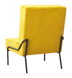 Chaise de relaxation 65x79x87 cm Jaune moutarde Velours