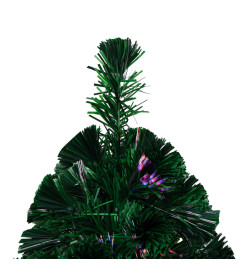 Sapin de Noël artificiel avec support vert 210 cm fibre optique