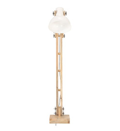 Lampadaire Blanc Bois de manguier massif E27