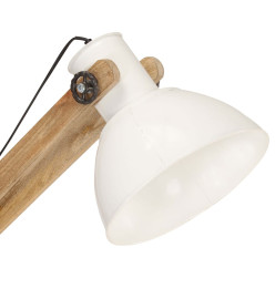 Lampadaire Blanc Bois de manguier massif E27