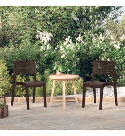 Chaises de jardin 2 pcs Moka Polypropylène