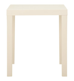 Table de jardin Blanc 79x65x72 cm Plastique