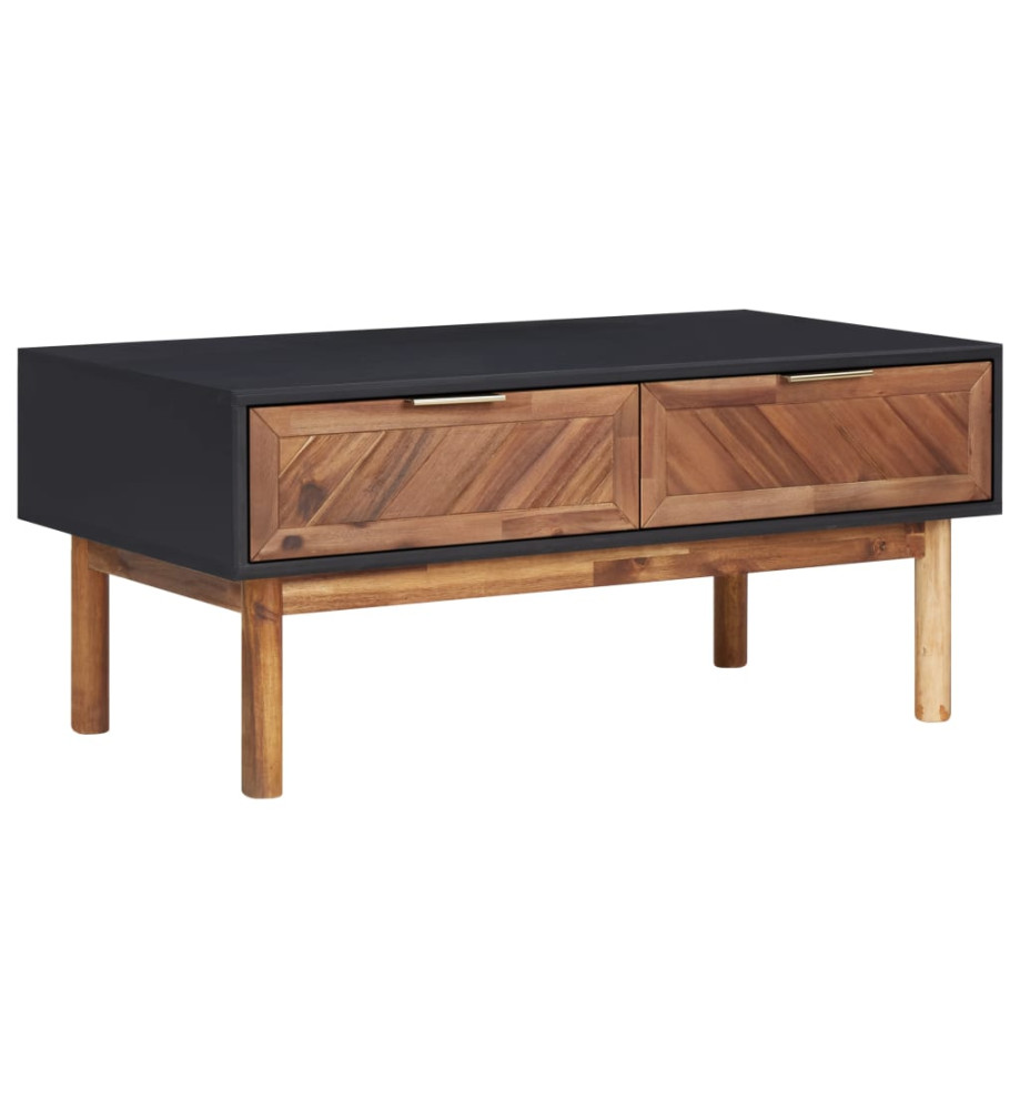 Table basse 90x50x40 cm Bois d'acacia massif et MDF