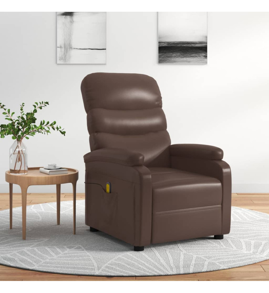 Fauteuil de massage Marron Similicuir