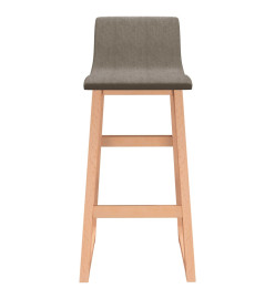 Tabourets de bar lot de 2 taupe tissu