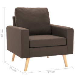 Fauteuil Marron Tissu