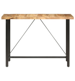 Table de bar 150x70x107 cm Bois de manguier brut