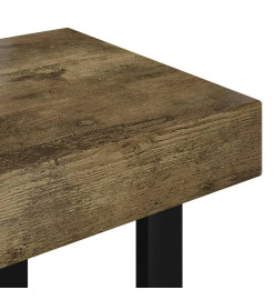 Table basse Marron foncé et noir 90x45x40 cm MDF et fer