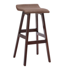 Chaises de bar lot de 2 taupe tissu