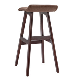 Chaises de bar lot de 2 taupe tissu