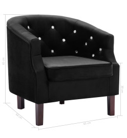 Fauteuil Noir Velours