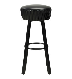 Chaises de bar lot de 2 noir similicuir