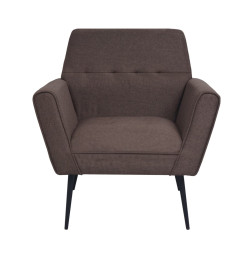 Fauteuil Marron Acier et tissu