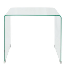 Table basse 49,5 x 50 x 45 cm Verre trempé Transparent