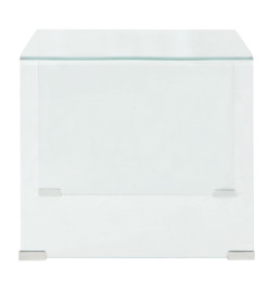 Table basse 49,5 x 50 x 45 cm Verre trempé Transparent