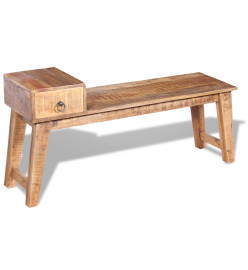 Banc avec tiroir Bois de manguier massif 120 x 36 x 60 cm