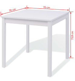 Ensemble de salle à manger 5 pièces Pinède Blanc