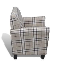 Fauteuil avec coussin Crème Tissu