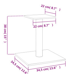Arbre à chat avec plate-forme crème 38 cm