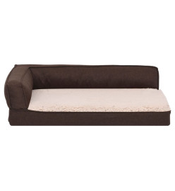 Matelas de lit ergonomique de chien 60x42 cm Polaire aspect lin