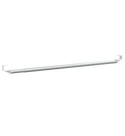 Tringles à rideau 2 pcs blanc et argenté 40-60 cm aluminium