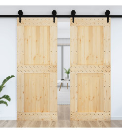 Porte 90x210 cm bois massif de pin