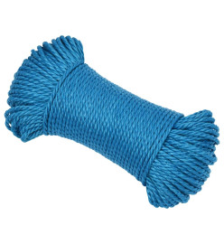 Corde de travail Bleu 6 mm 50 m Polypropylène