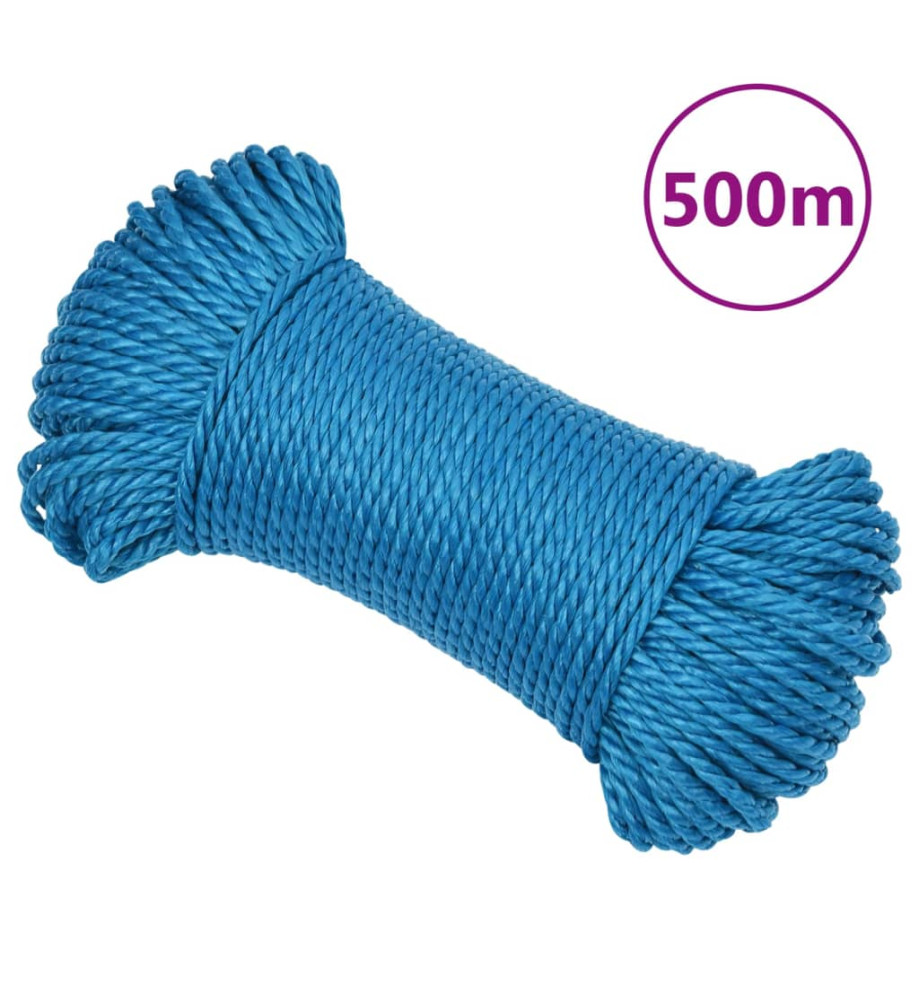 Corde de travail Bleu 3 mm 500 m Polypropylène