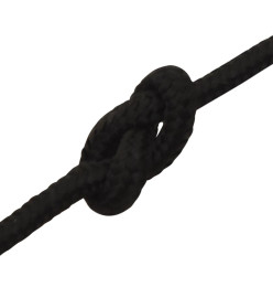 Corde de travail Noir 5 mm 25 m Polyester