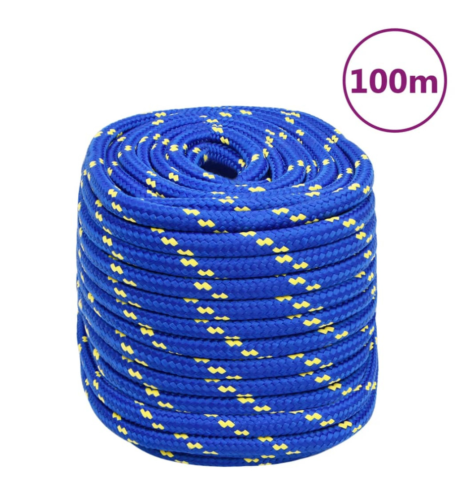 Corde de bateau Bleu 18 mm 100 m Polypropylène