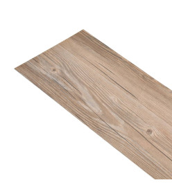 Planches de plancher PVC 4,46 m² 3 mm Marron chêne