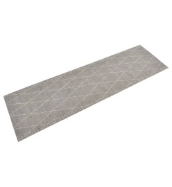 Tapis de cuisine lavable impression losange 45x150 cm velours