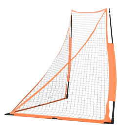 Filet de baseball portable orange et noir 183x182x183 cm