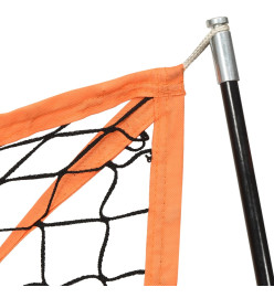 Filet de baseball portable orange et noir 183x182x183 cm