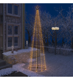 Arbre de Noël cône 400 LED blanc chaud décoration 100x360 cm