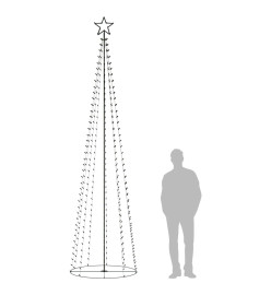 Arbre de Noël cône 400 LED blanc chaud décoration 100x360 cm