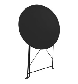 Mobilier de bistro 3 pcs Acier Noir