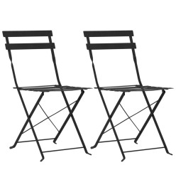 Mobilier de bistro 3 pcs Acier Noir