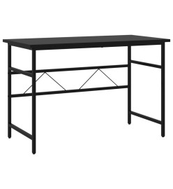 Bureau d'ordinateur Noir 105x55x72 cm MDF et métal