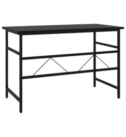 Bureau d'ordinateur Noir 105x55x72 cm MDF et métal