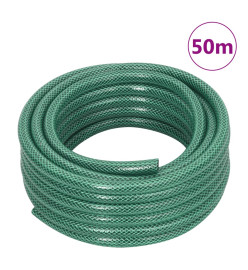 Tuyau d'arrosage avec jeu de raccords vert 0,6" 50 m PVC